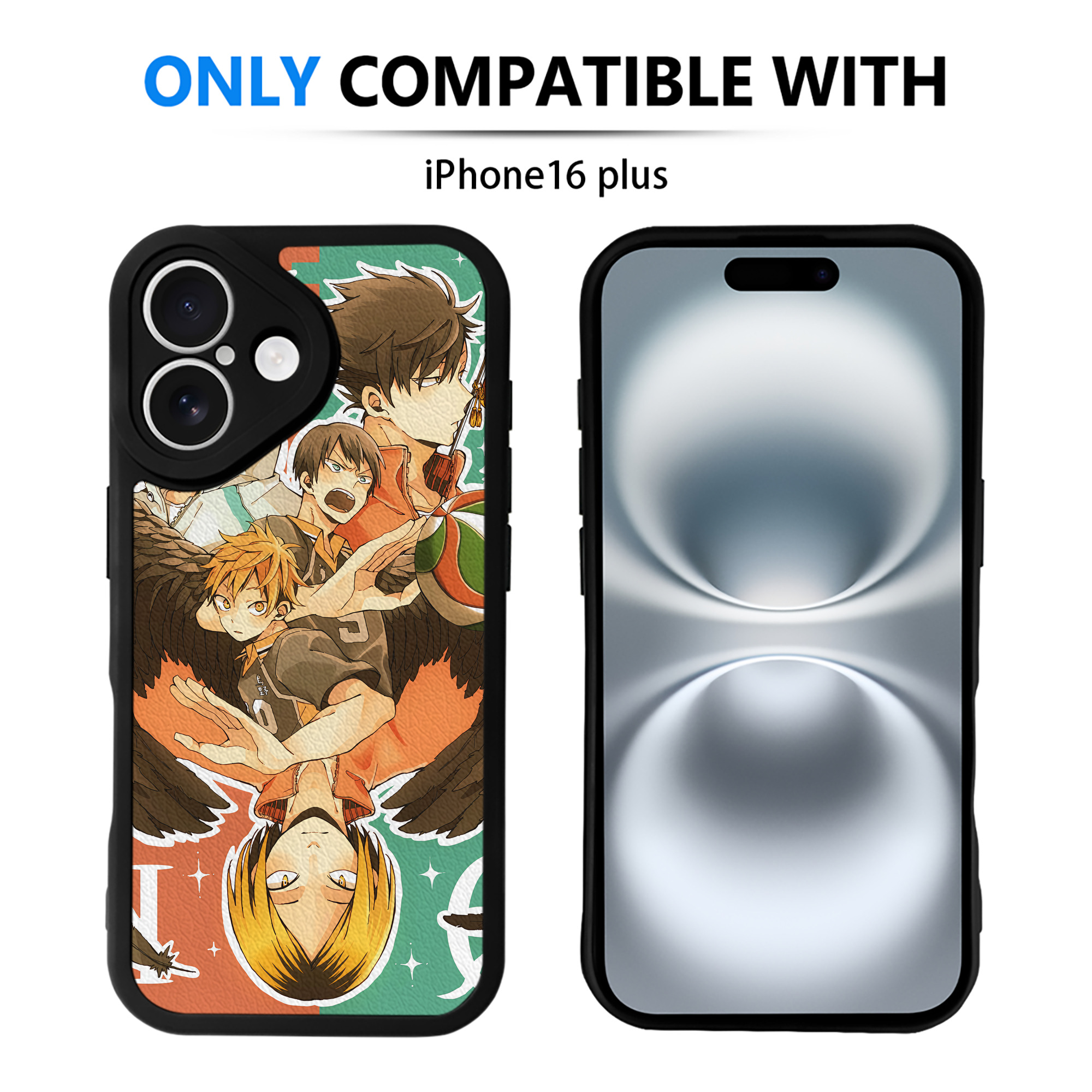 （画像用） ハイキュー!! Haikyu!! 【iPhone 16シリーズ対応】シリコンスマホケース（レザー調） 材質：シリコン